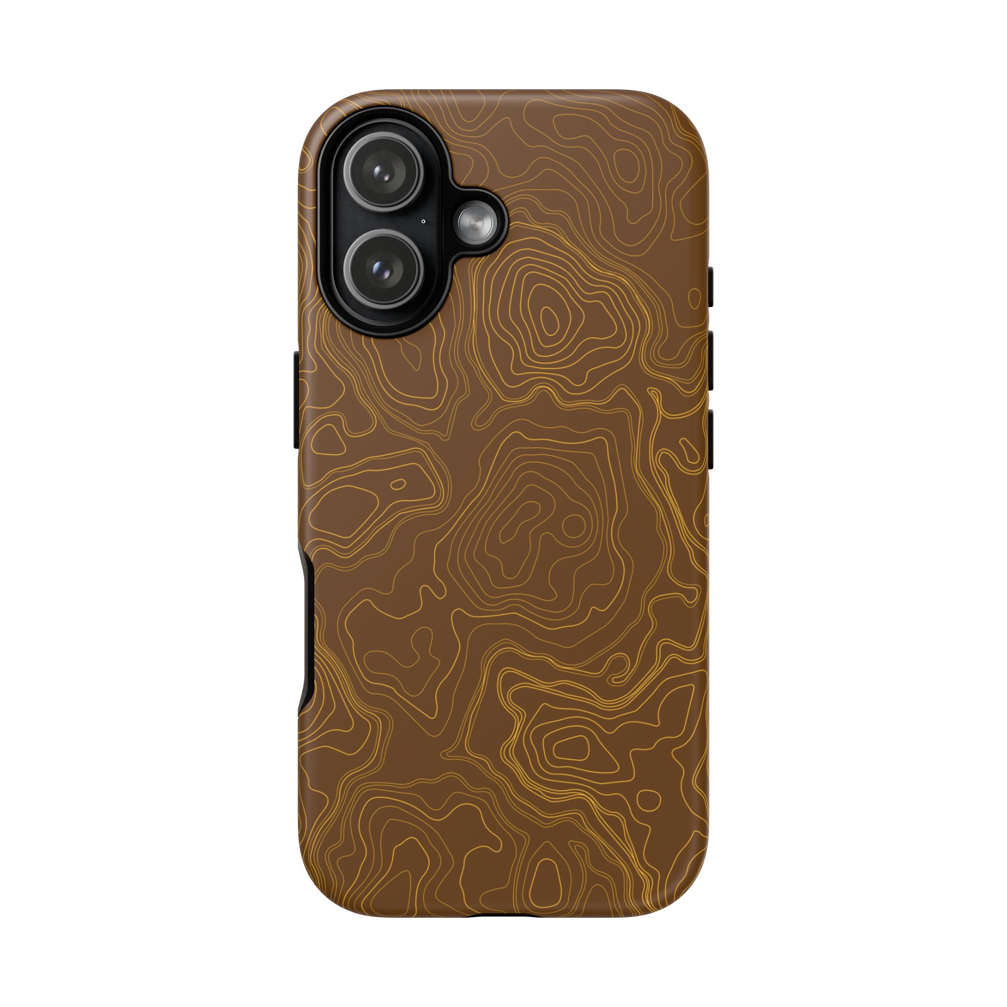 Brown Firebrush Topo Phone Case - Gorilla Dirt Brown Firebrush Topo Phone Case - Image 74