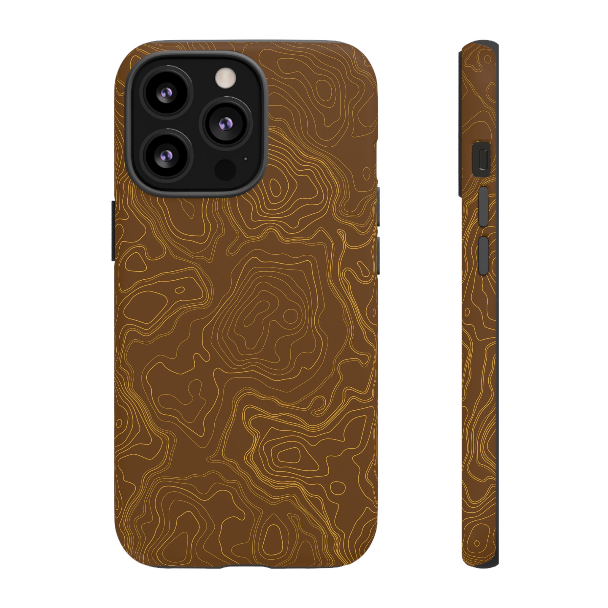 Brown Firebrush Topo Phone Case - Gorilla Dirt Brown Firebrush Topo Phone Case - Image 15