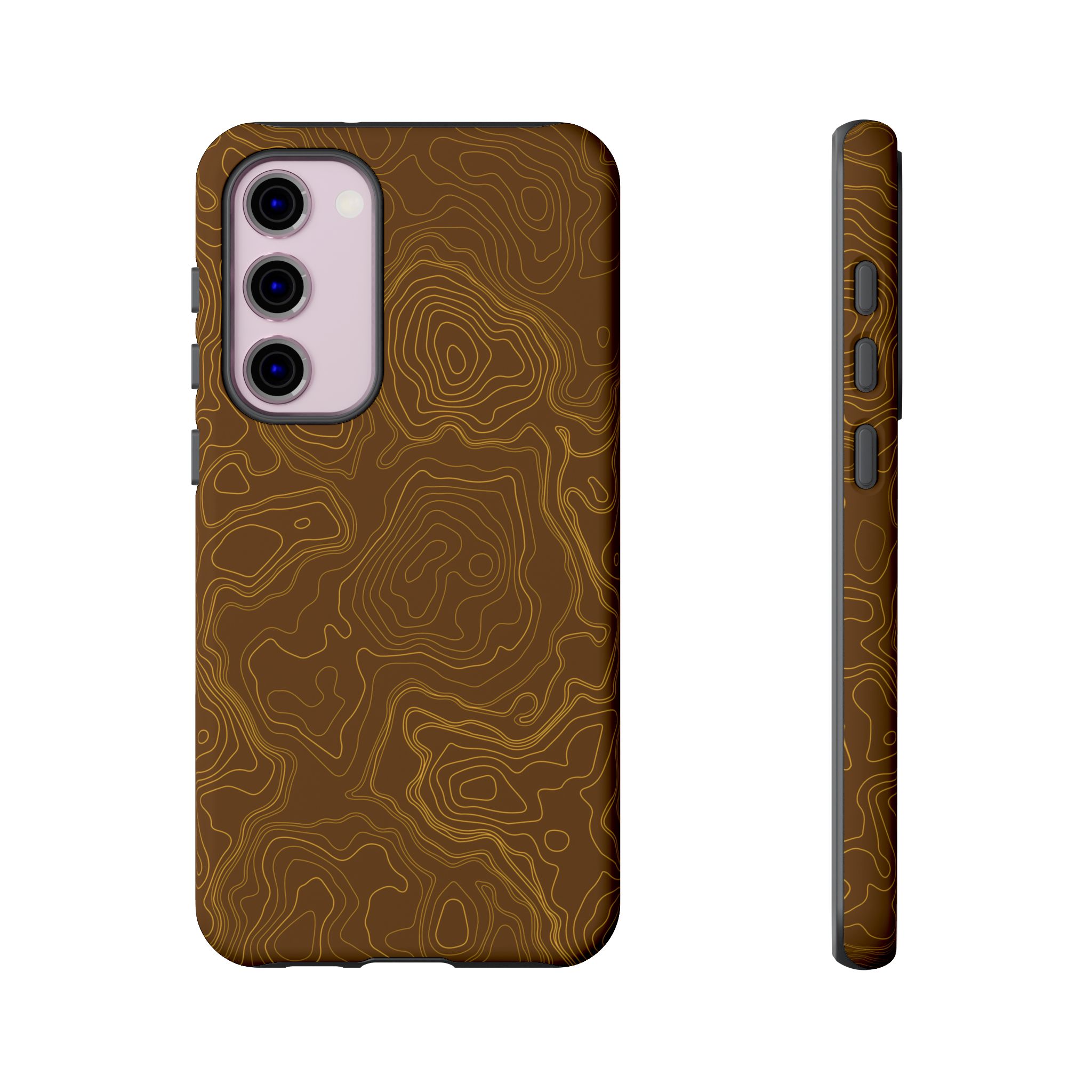 Brown Firebrush Topo Phone Case - Gorilla Dirt Brown Firebrush Topo Phone Case - Image 32