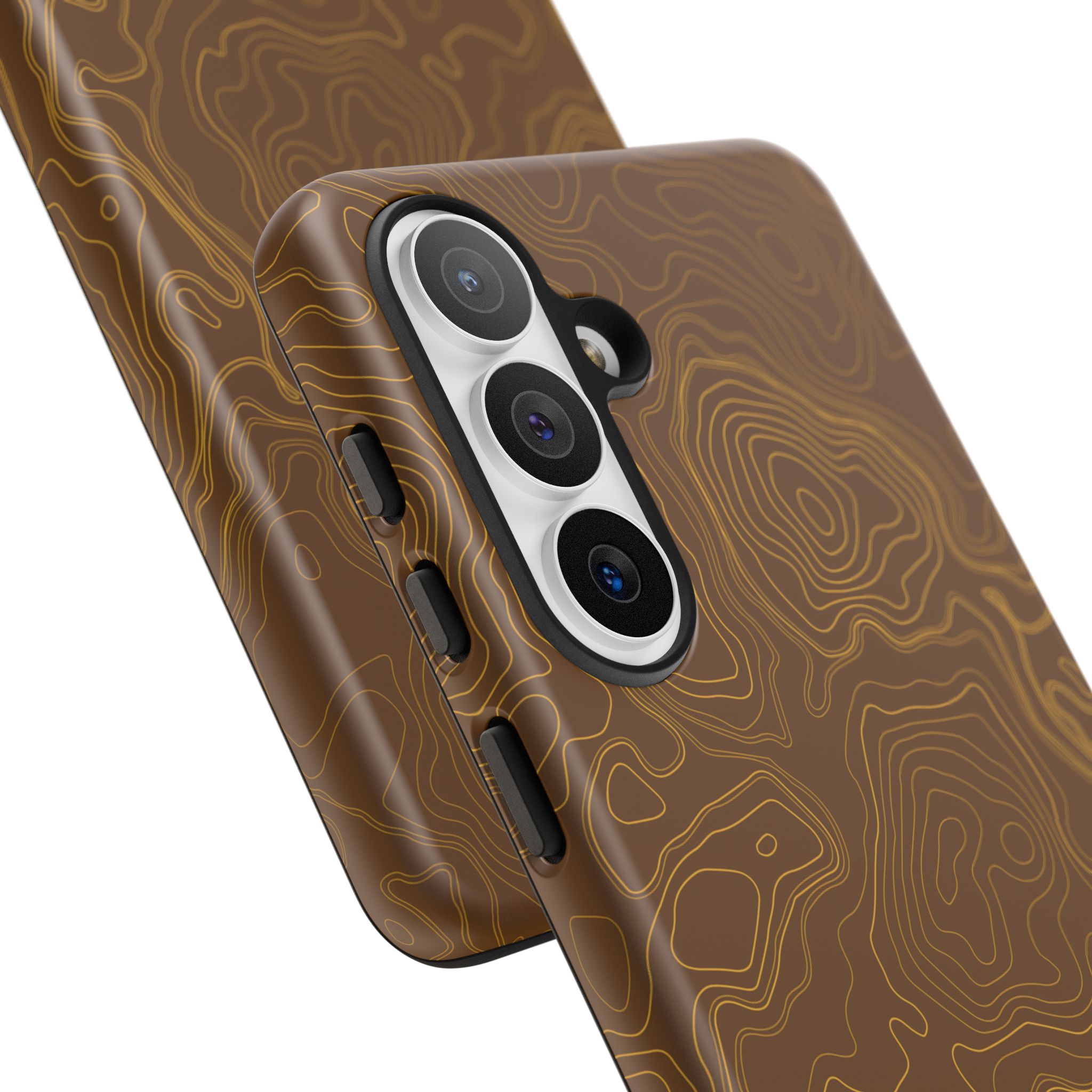 Brown Firebrush Topo Phone Case - Gorilla Dirt Brown Firebrush Topo Phone Case - Image 78