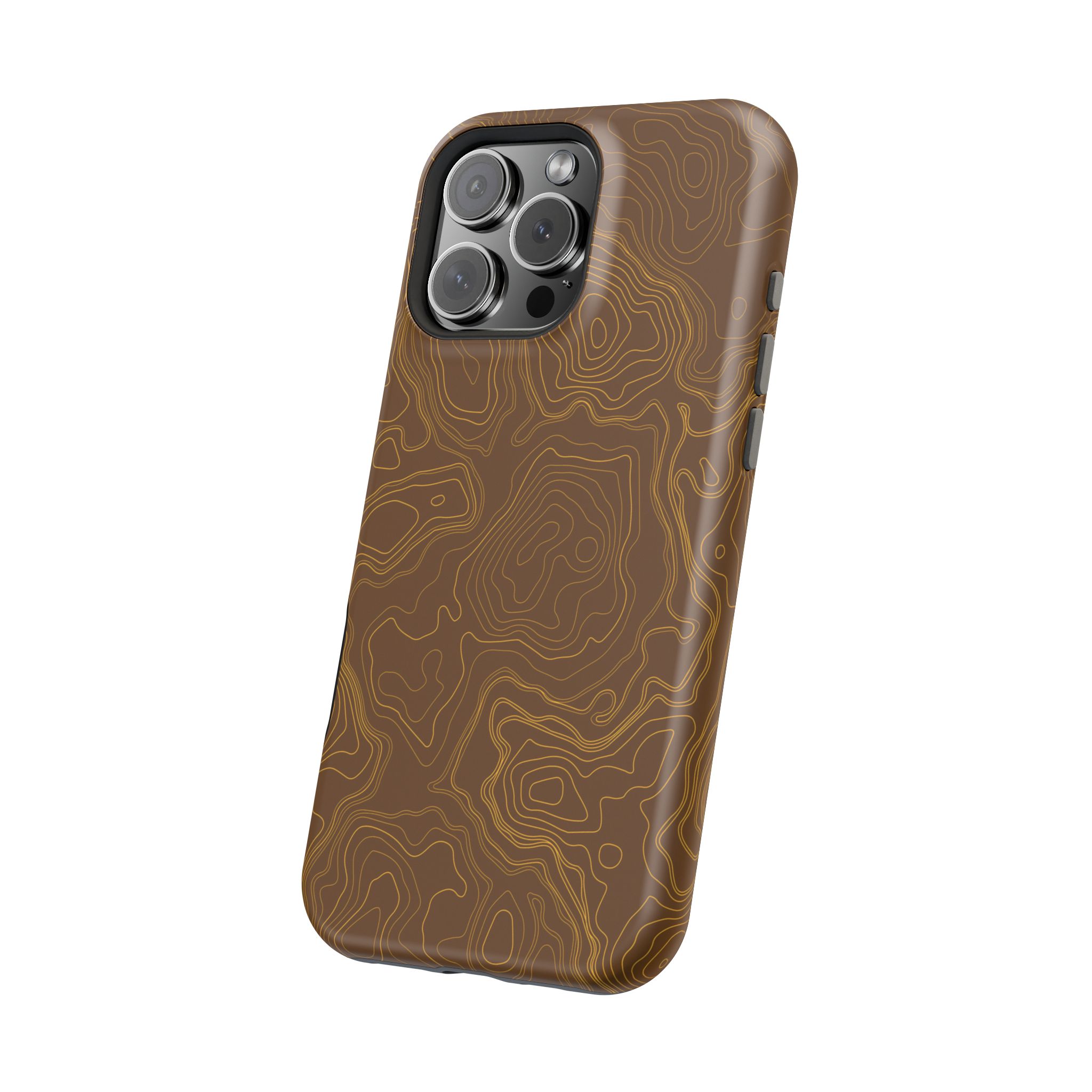 Brown Firebrush Topo MagSafe Phone Case - Gorilla Dirt Brown Firebrush Topo MagSafe Phone Case - Image 39
