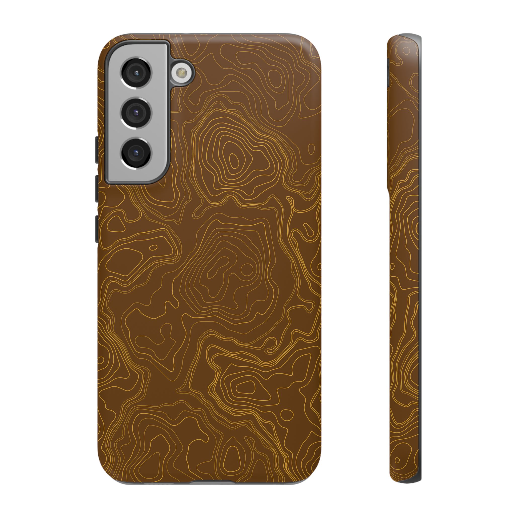 Brown Firebrush Topo Phone Case - Gorilla Dirt Brown Firebrush Topo Phone Case - Image 22