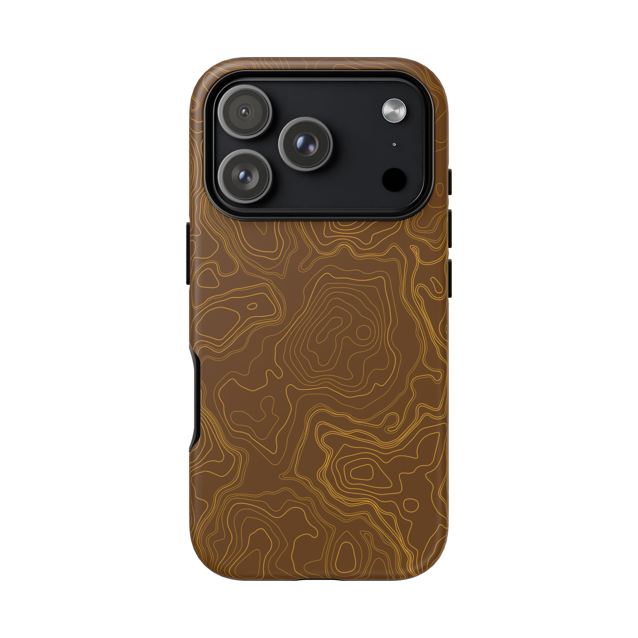 Brown Firebrush Topo Phone Case - Gorilla Dirt Brown Firebrush Topo Phone Case - Image 81