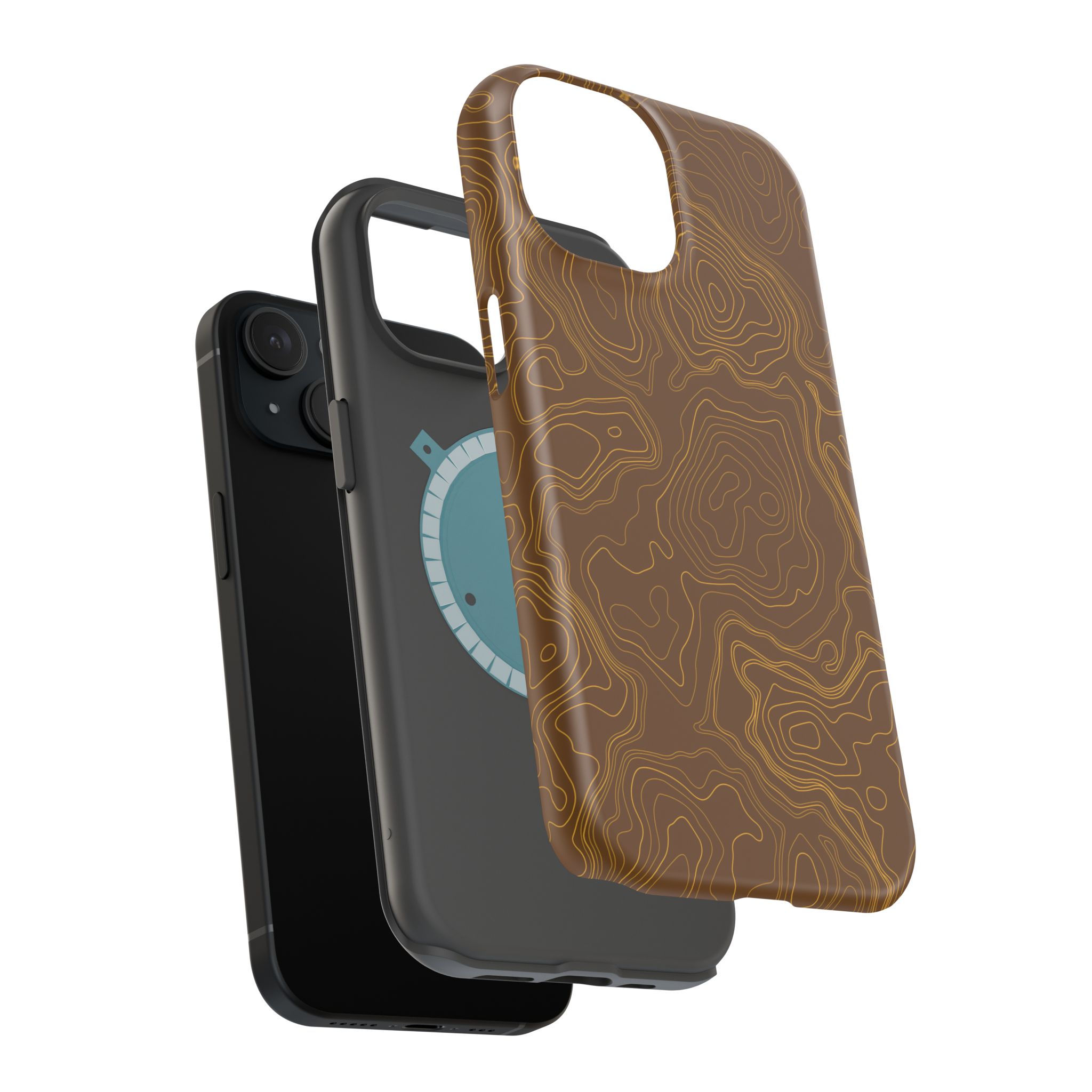 Brown Firebrush Topo MagSafe Phone Case - Gorilla Dirt Brown Firebrush Topo MagSafe Phone Case - Image 13