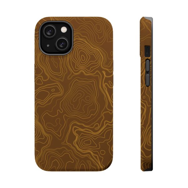 Brown Firebrush Topo MagSafe Phone Case