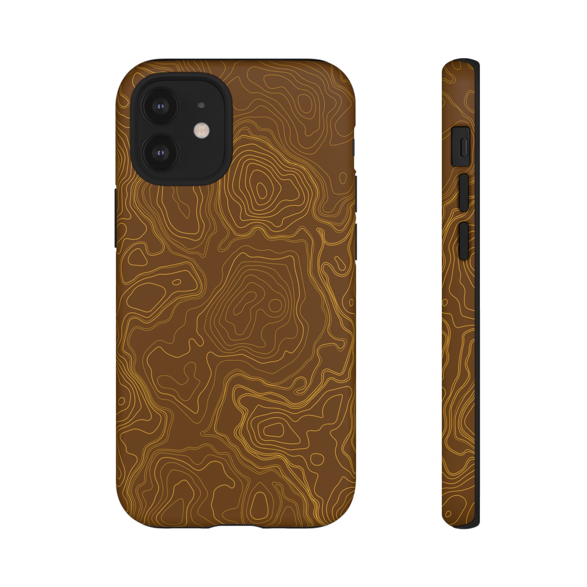 Brown Firebrush Topo Phone Case - Gorilla Dirt Brown Firebrush Topo Phone Case - Image 9
