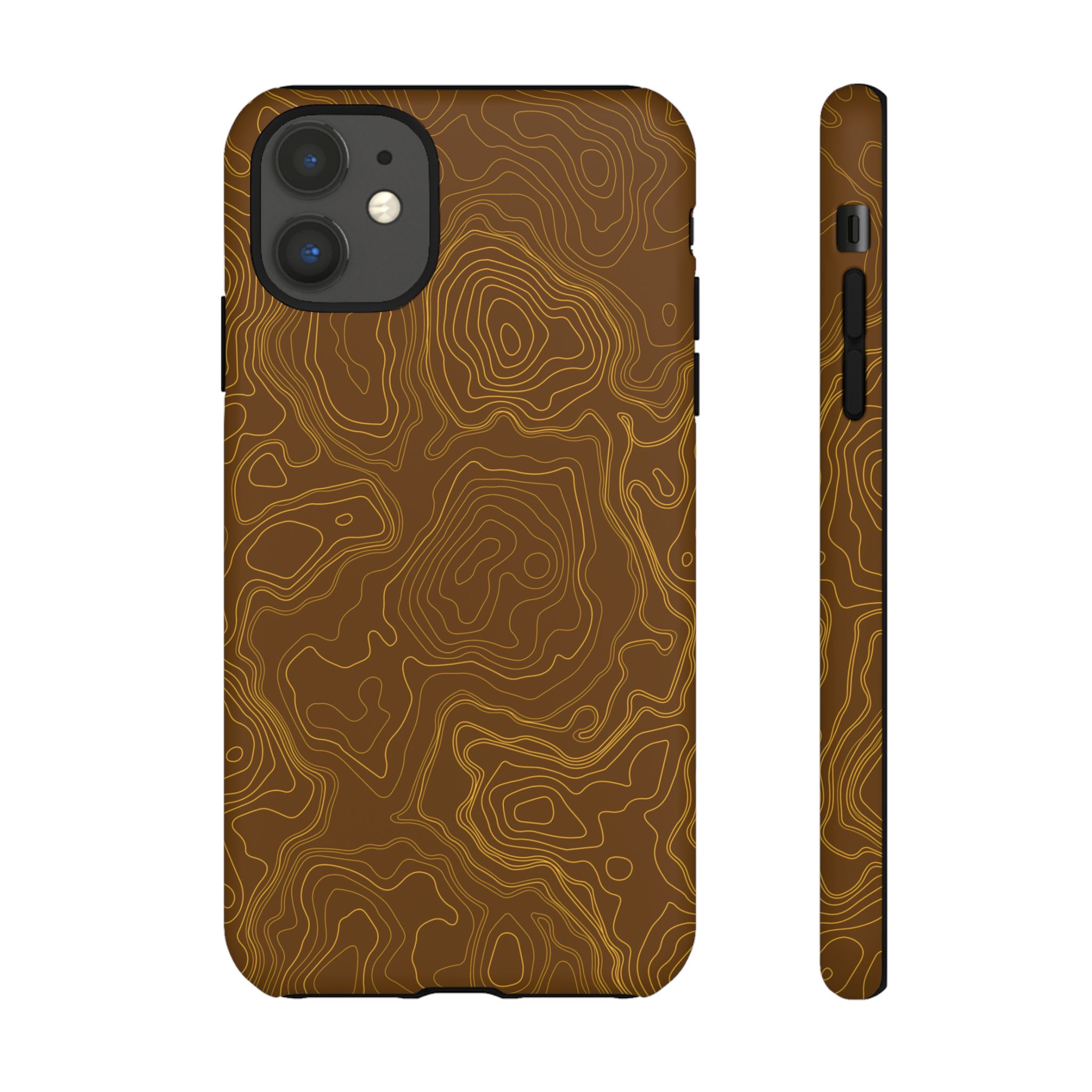 Brown Firebrush Topo Phone Case - Gorilla Dirt Brown Firebrush Topo Phone Case - Image 3