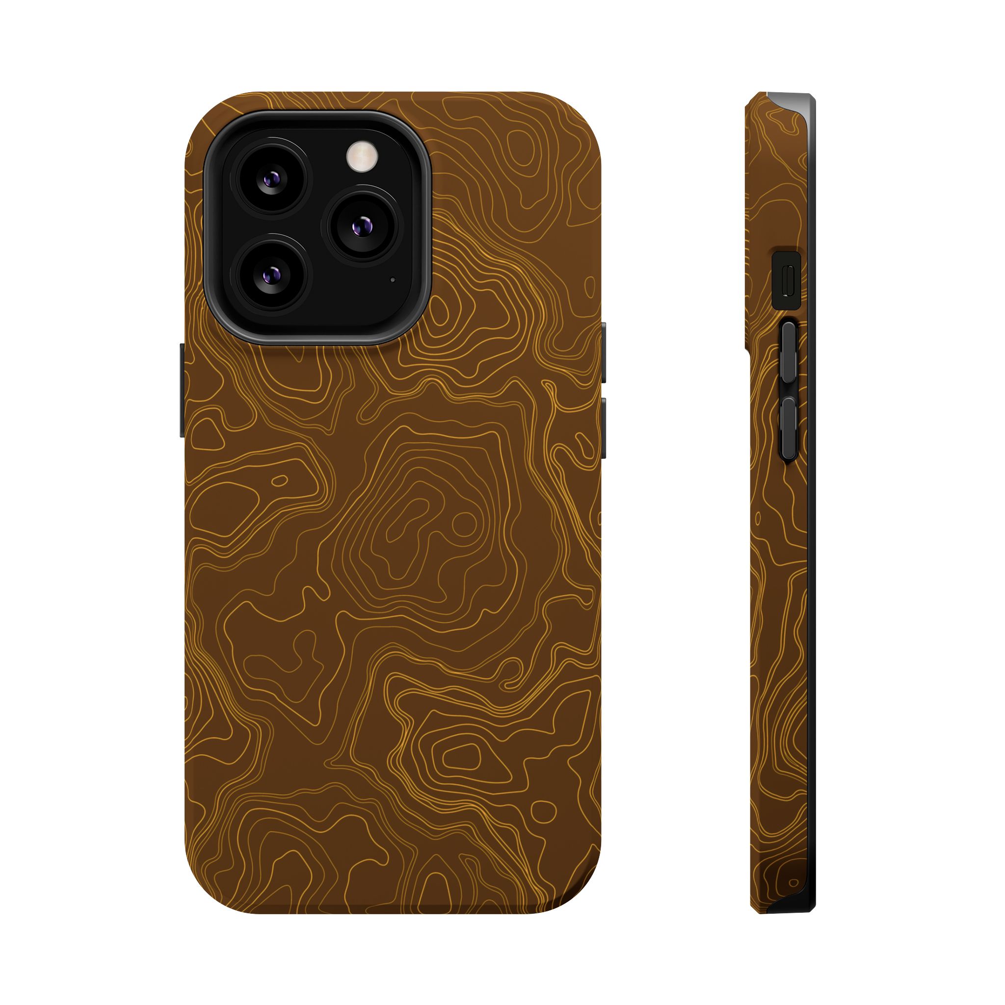Brown Firebrush Topo MagSafe Phone Case - Gorilla Dirt Brown Firebrush Topo MagSafe Phone Case - Image 8