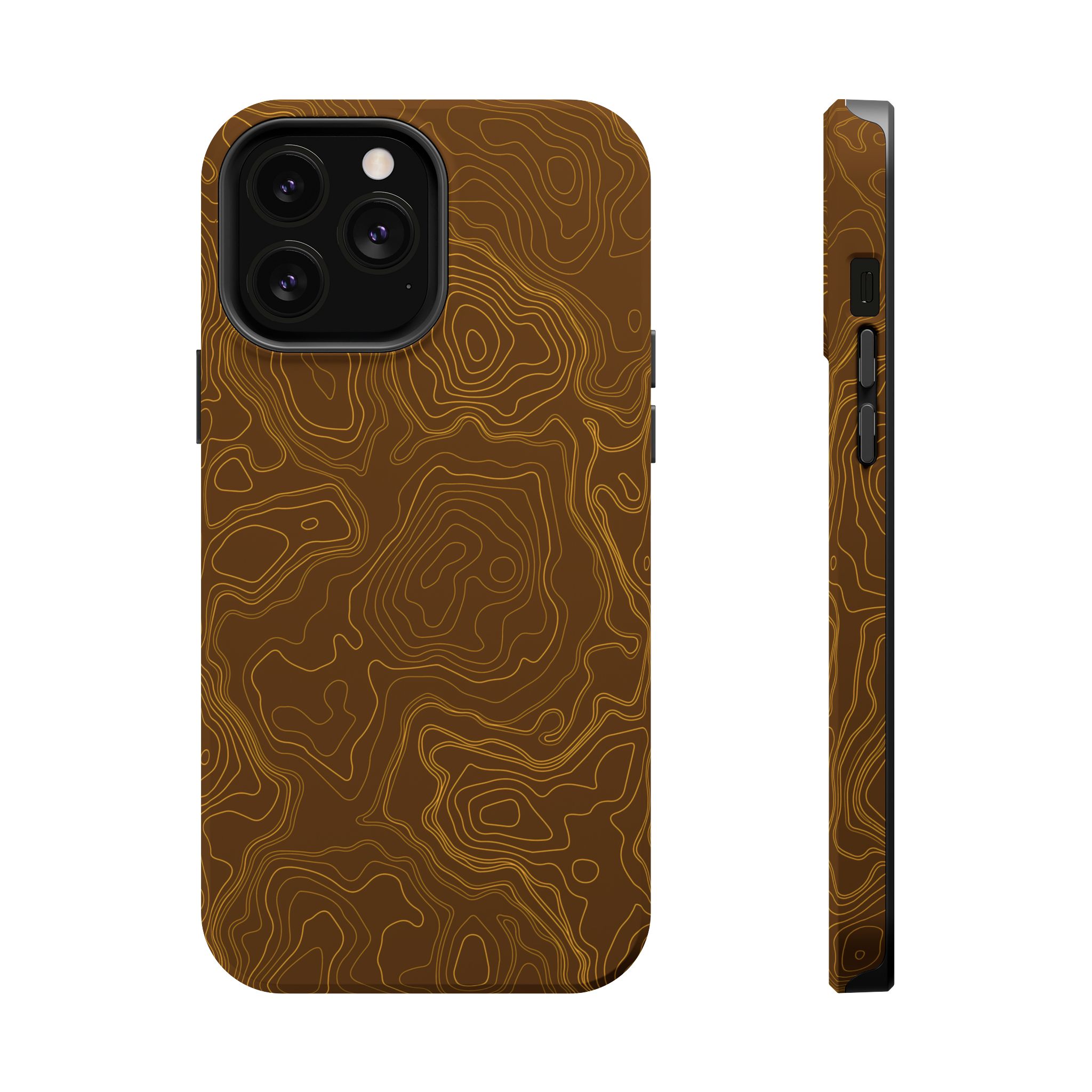 Brown Firebrush Topo MagSafe Phone Case - Gorilla Dirt Brown Firebrush Topo MagSafe Phone Case - Image 9