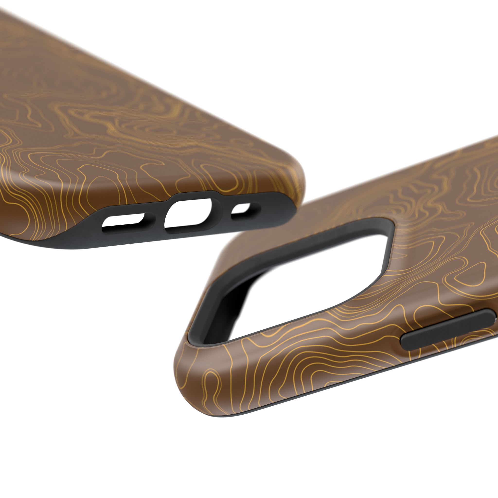Brown Firebrush Topo MagSafe Phone Case - Gorilla Dirt Brown Firebrush Topo MagSafe Phone Case - Image 37