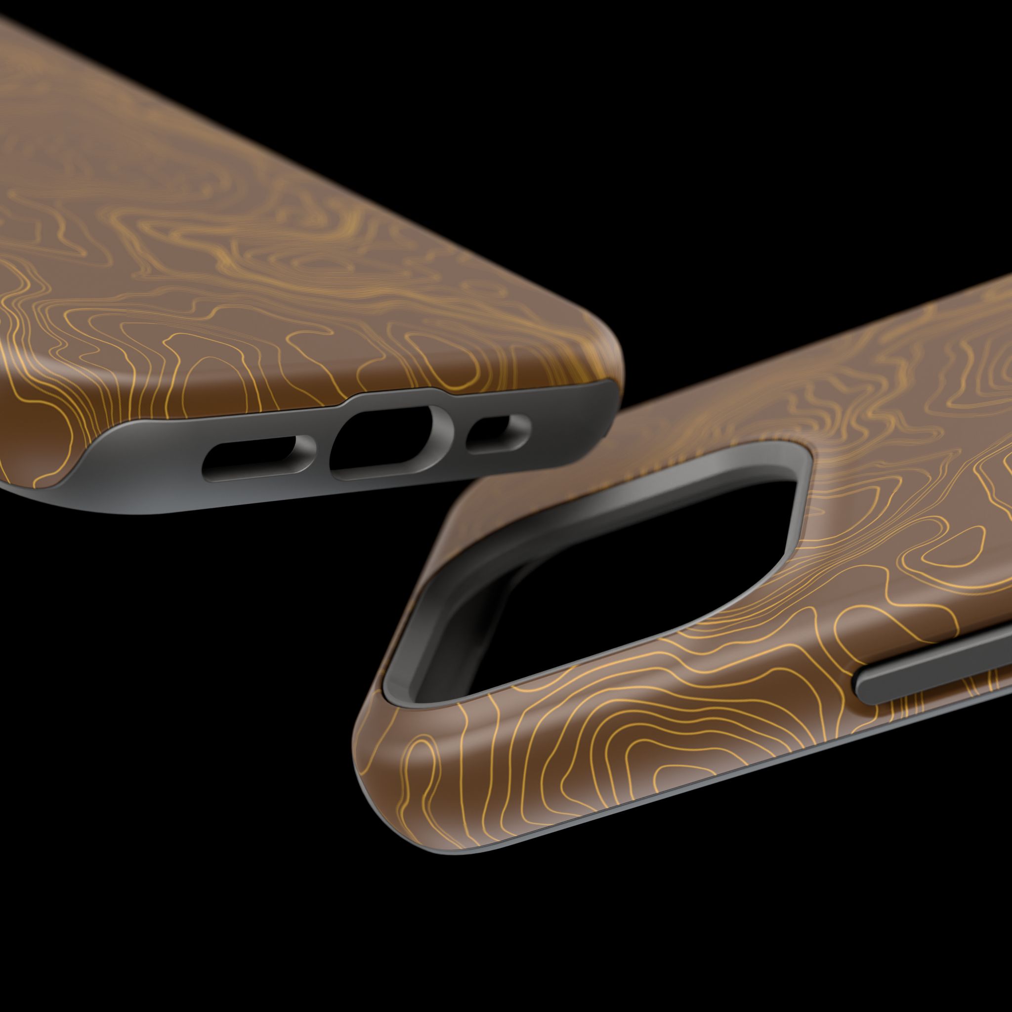 Brown Firebrush Topo MagSafe Phone Case - Gorilla Dirt Brown Firebrush Topo MagSafe Phone Case - Image 16