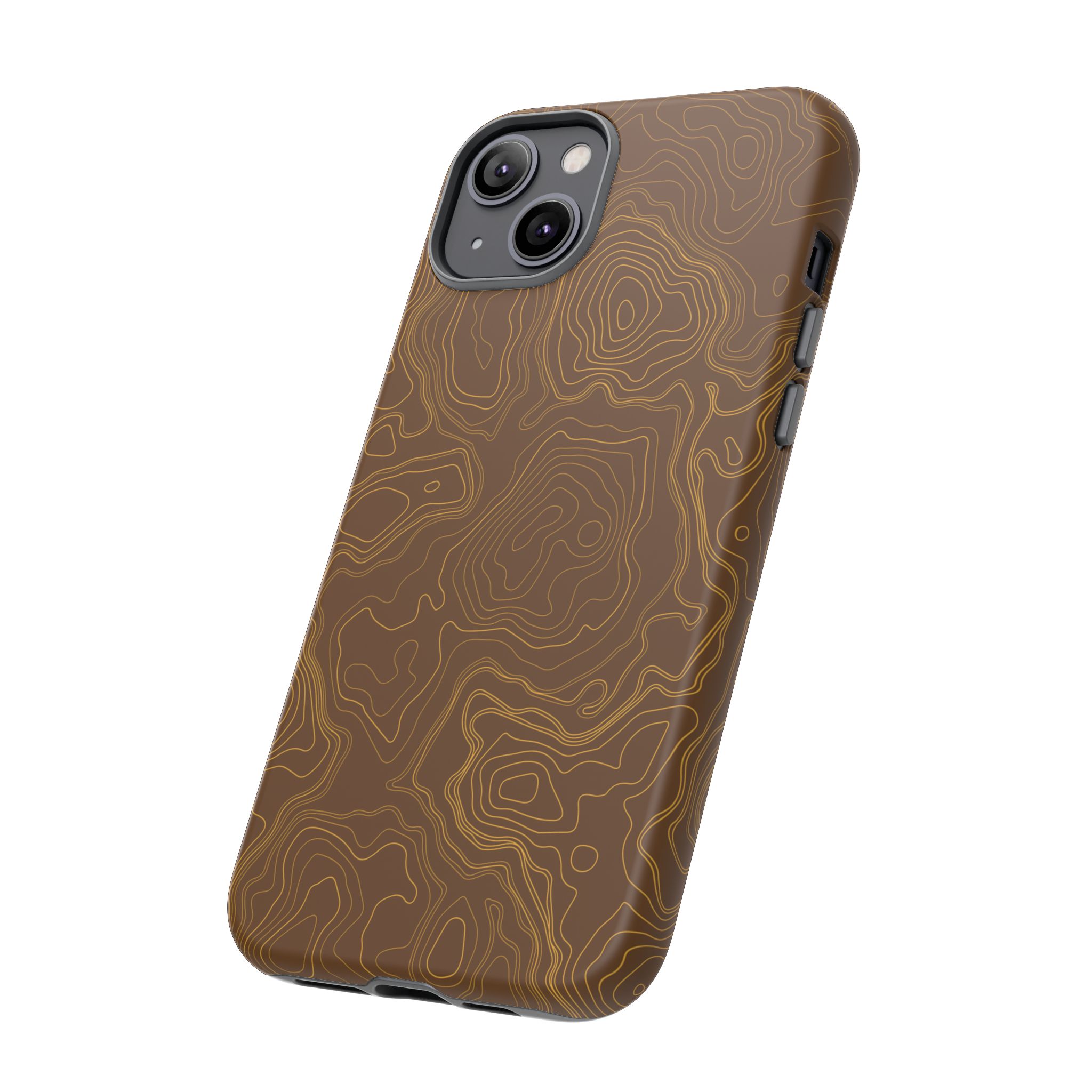 Brown Firebrush Topo Phone Case - Gorilla Dirt Brown Firebrush Topo Phone Case - Image 27