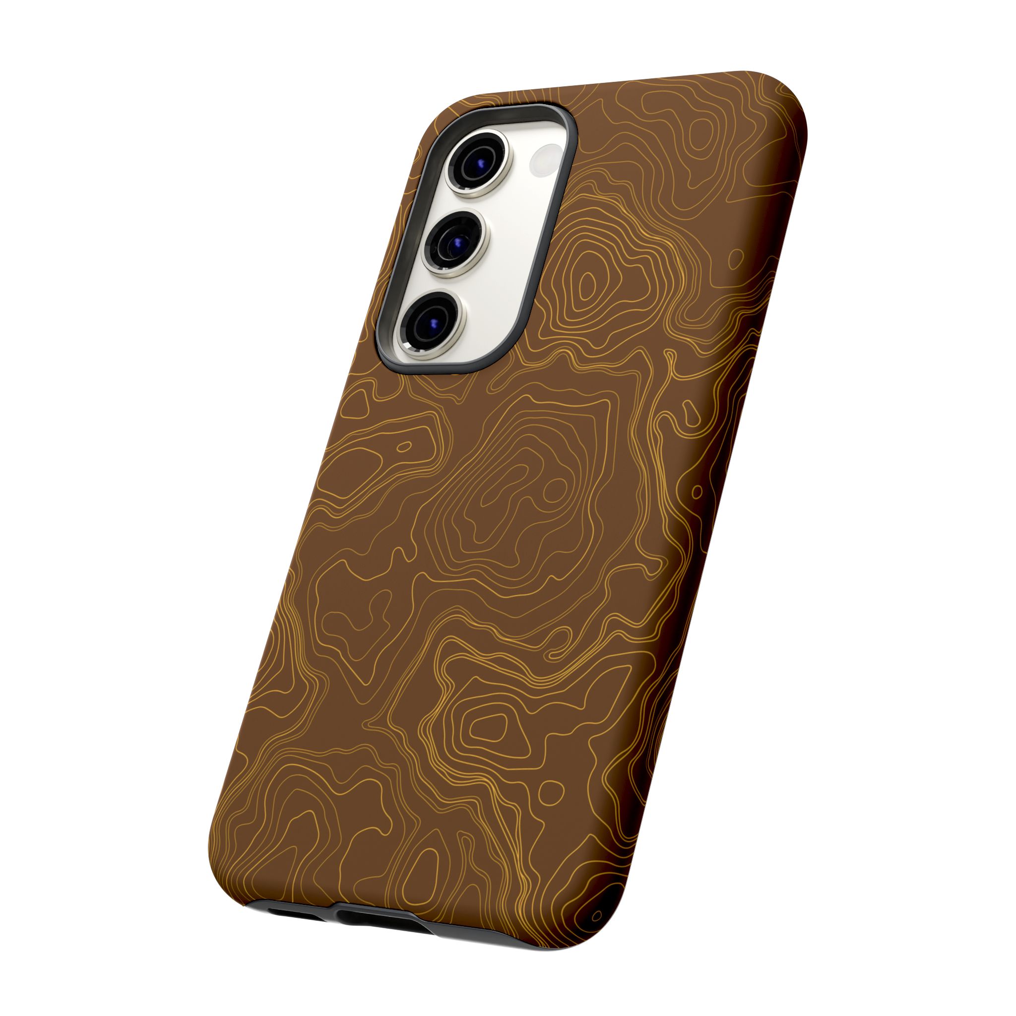 Brown Firebrush Topo Phone Case - Gorilla Dirt Brown Firebrush Topo Phone Case - Image 31