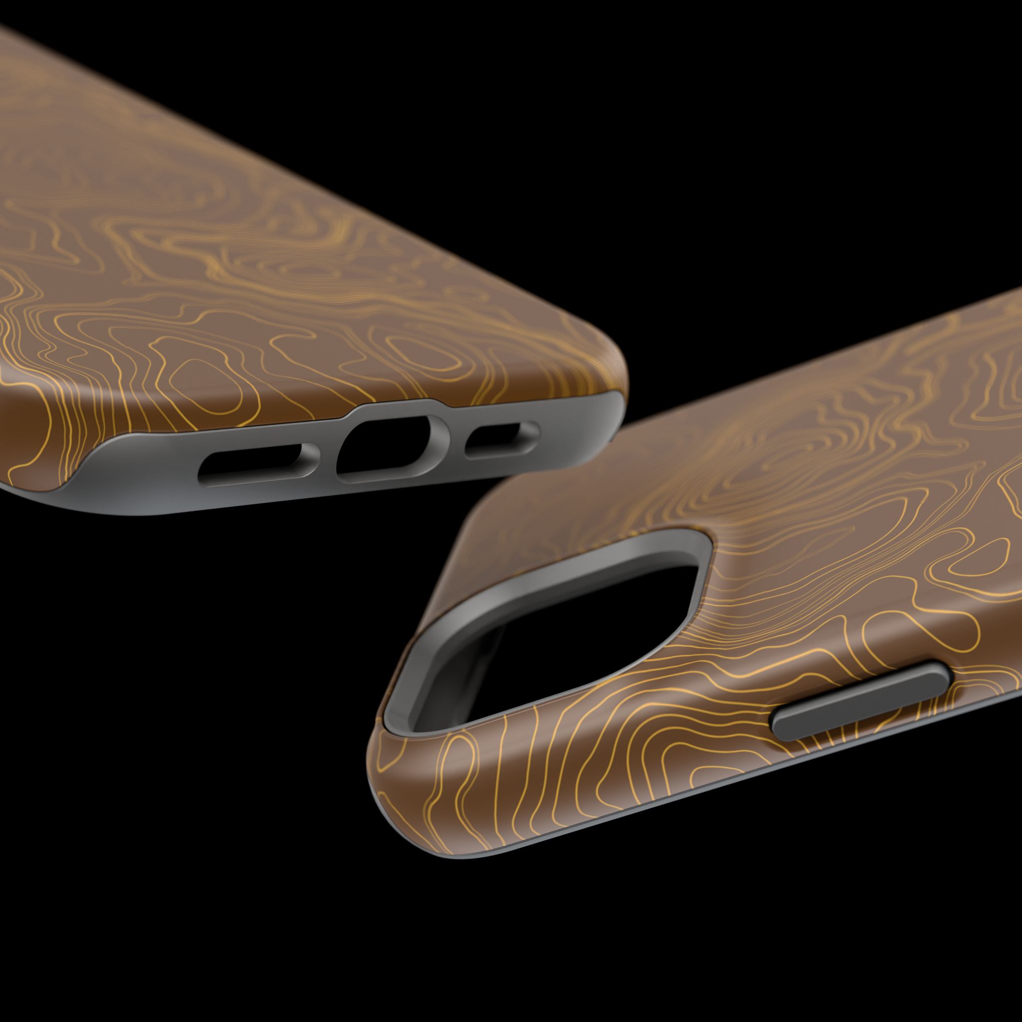 Brown Firebrush Topo MagSafe Phone Case - Gorilla Dirt Brown Firebrush Topo MagSafe Phone Case - Image 20