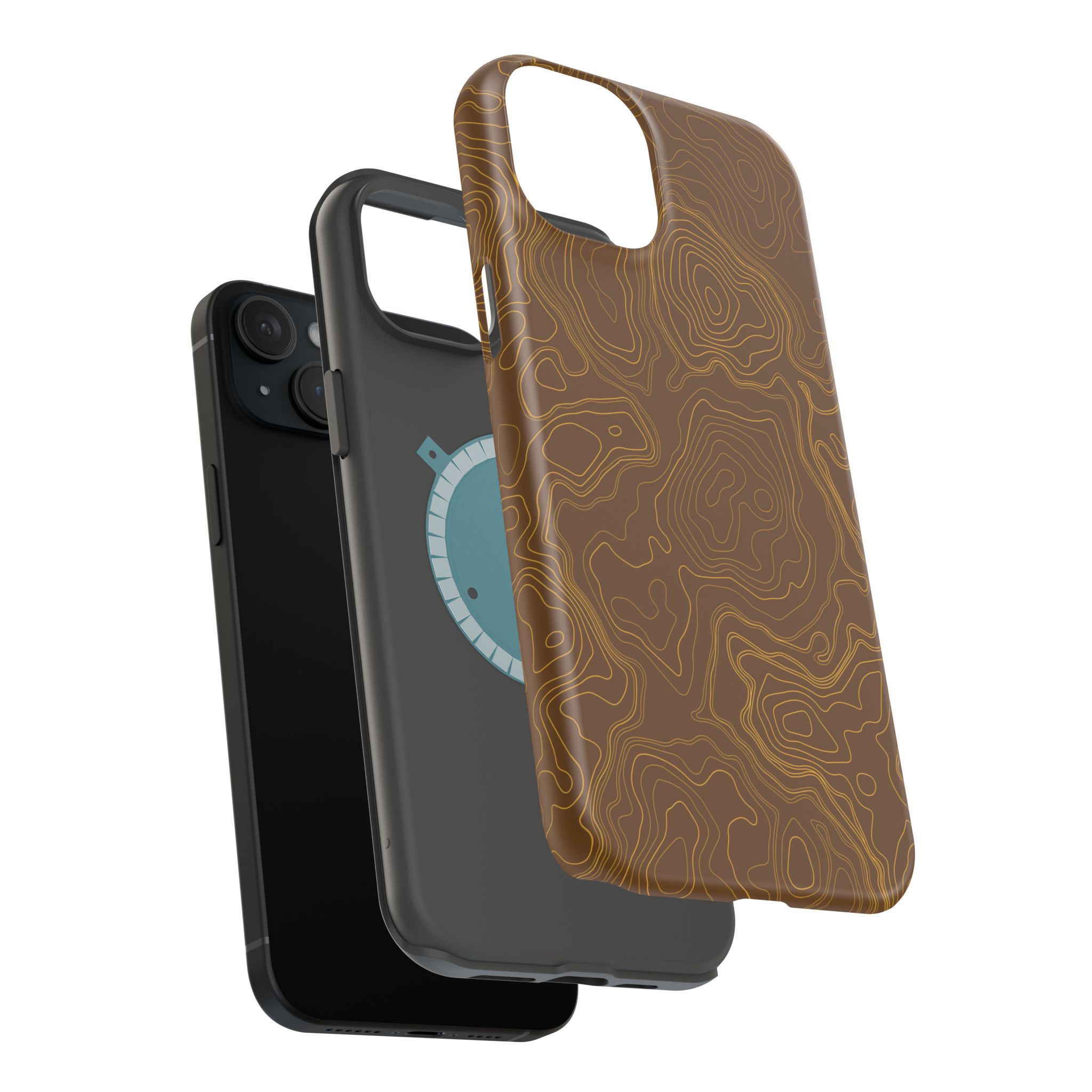 Brown Firebrush Topo MagSafe Phone Case - Gorilla Dirt Brown Firebrush Topo MagSafe Phone Case - Image 21