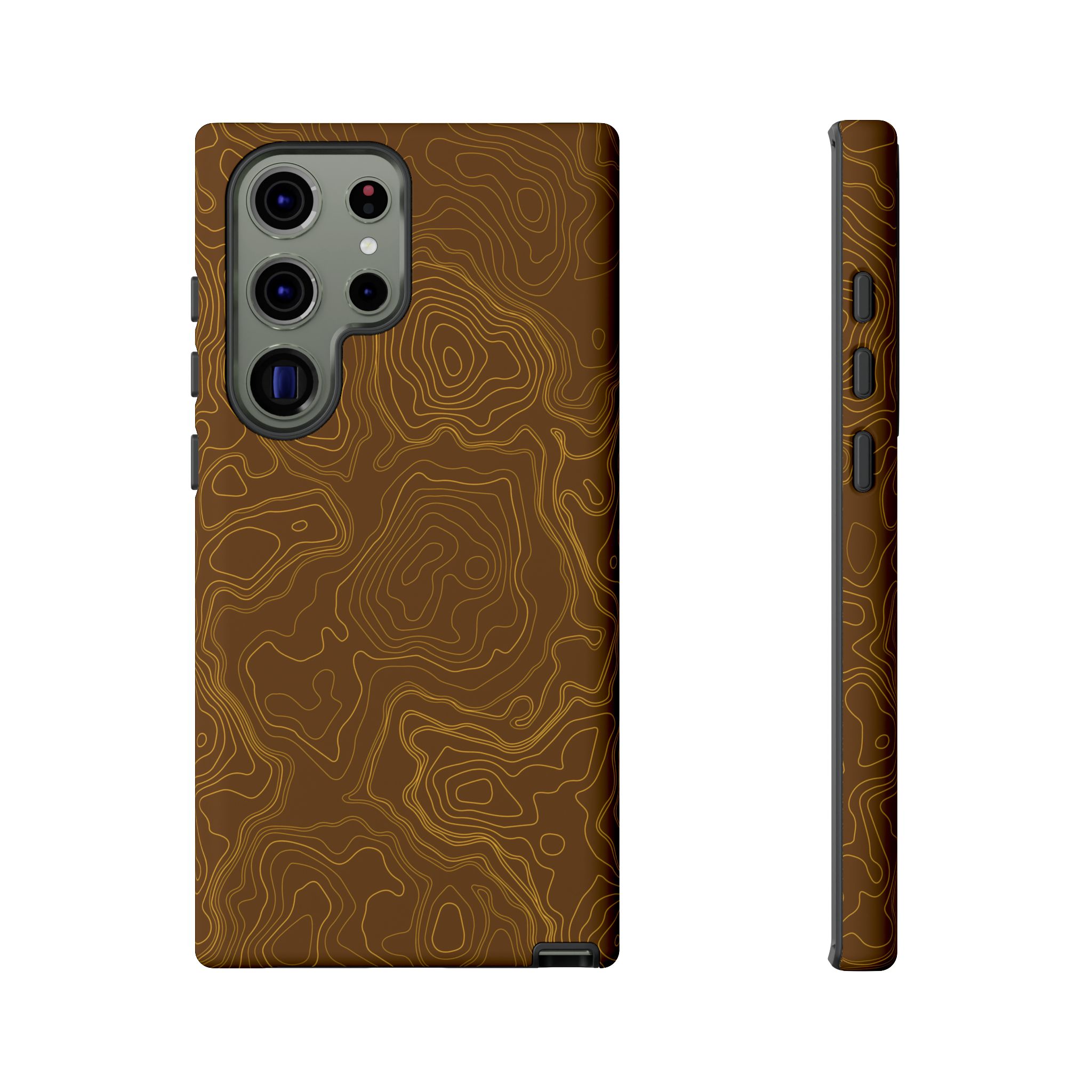 Brown Firebrush Topo Phone Case - Gorilla Dirt Brown Firebrush Topo Phone Case - Image 34