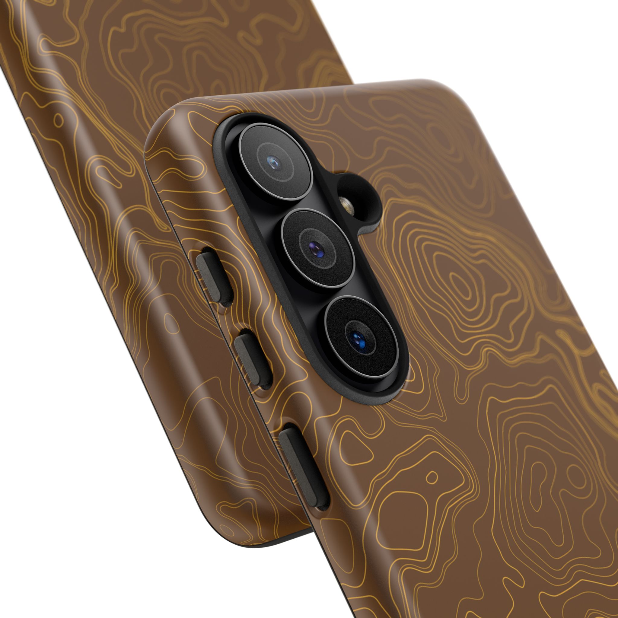 Brown Firebrush Topo Phone Case - Gorilla Dirt Brown Firebrush Topo Phone Case - Image 76