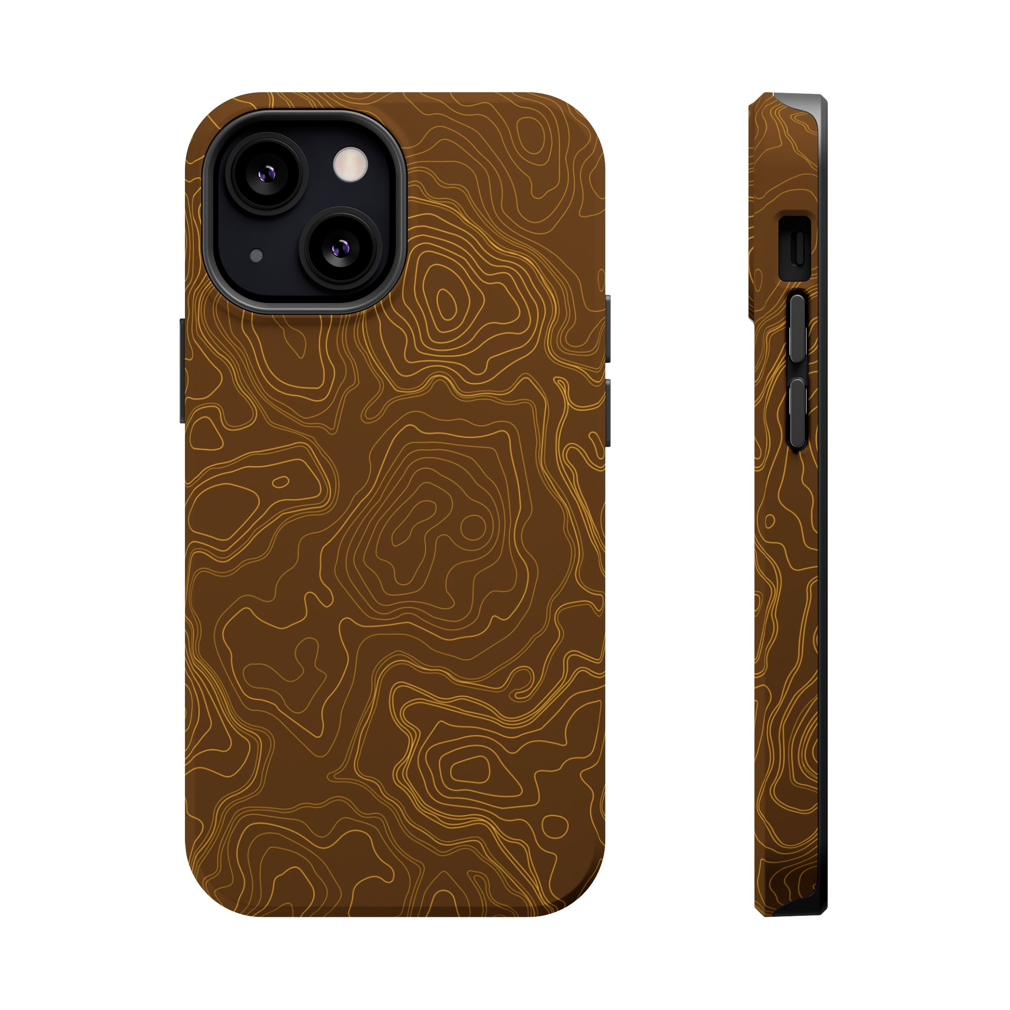 Brown Firebrush Topo MagSafe Phone Case - Gorilla Dirt Brown Firebrush Topo MagSafe Phone Case - Image 7