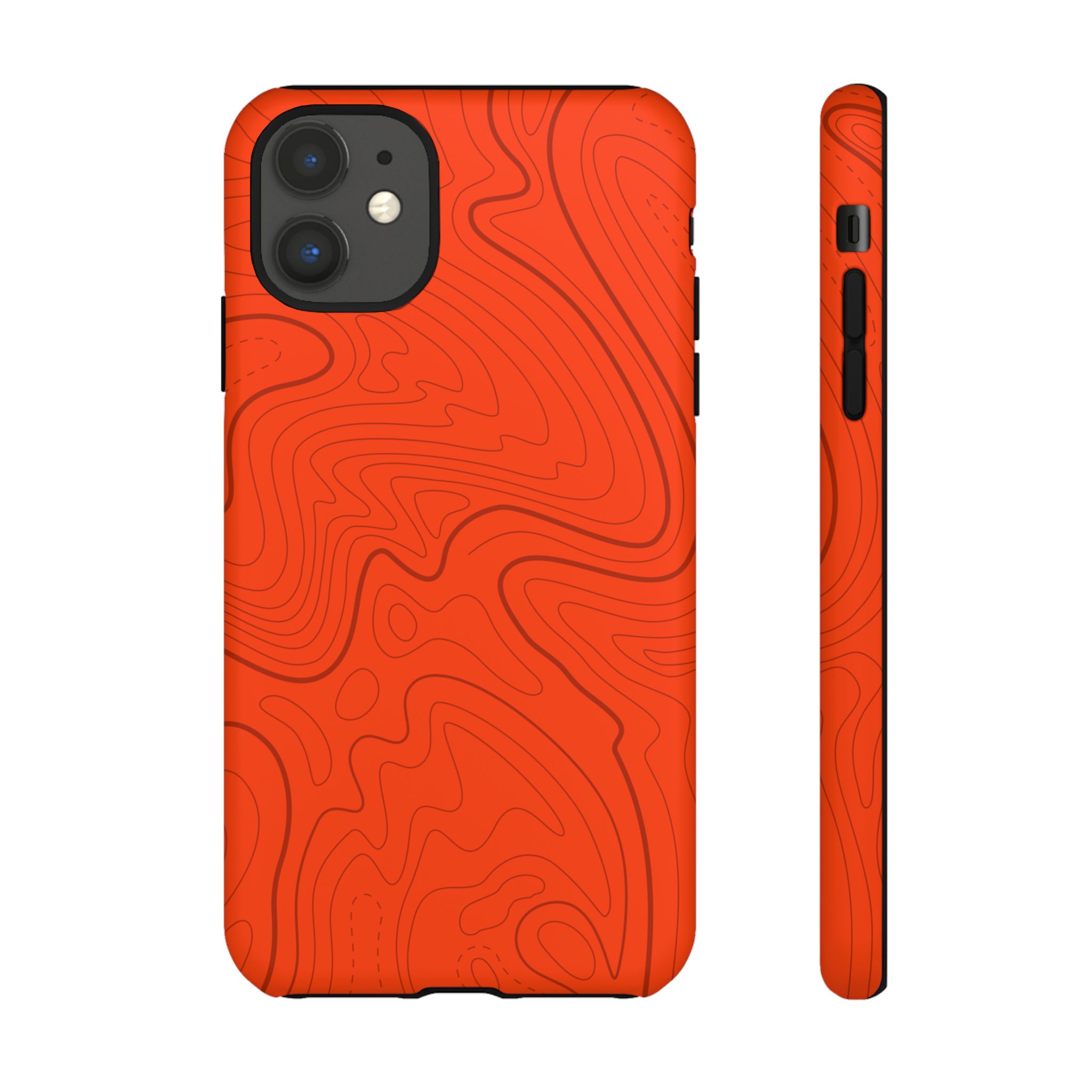 Hunter Orange Topo Phone Case - Gorilla Dirt Hunter Orange Topo Phone Case - Image 3