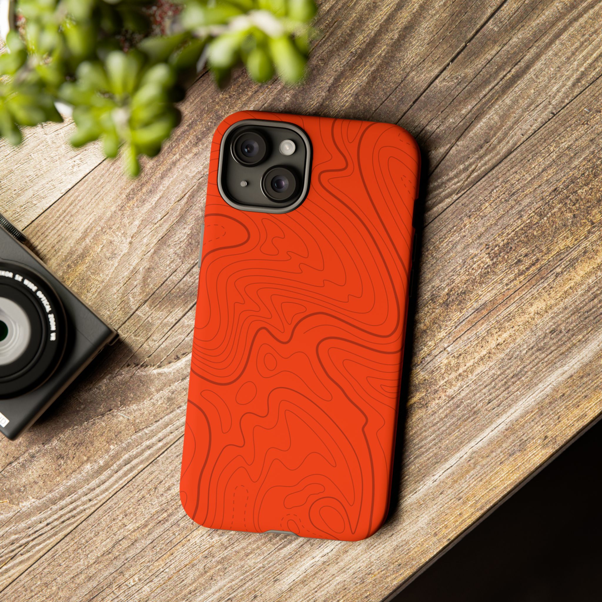 Hunter Orange Topo Phone Case - Gorilla Dirt Hunter Orange Topo Phone Case - Image 80