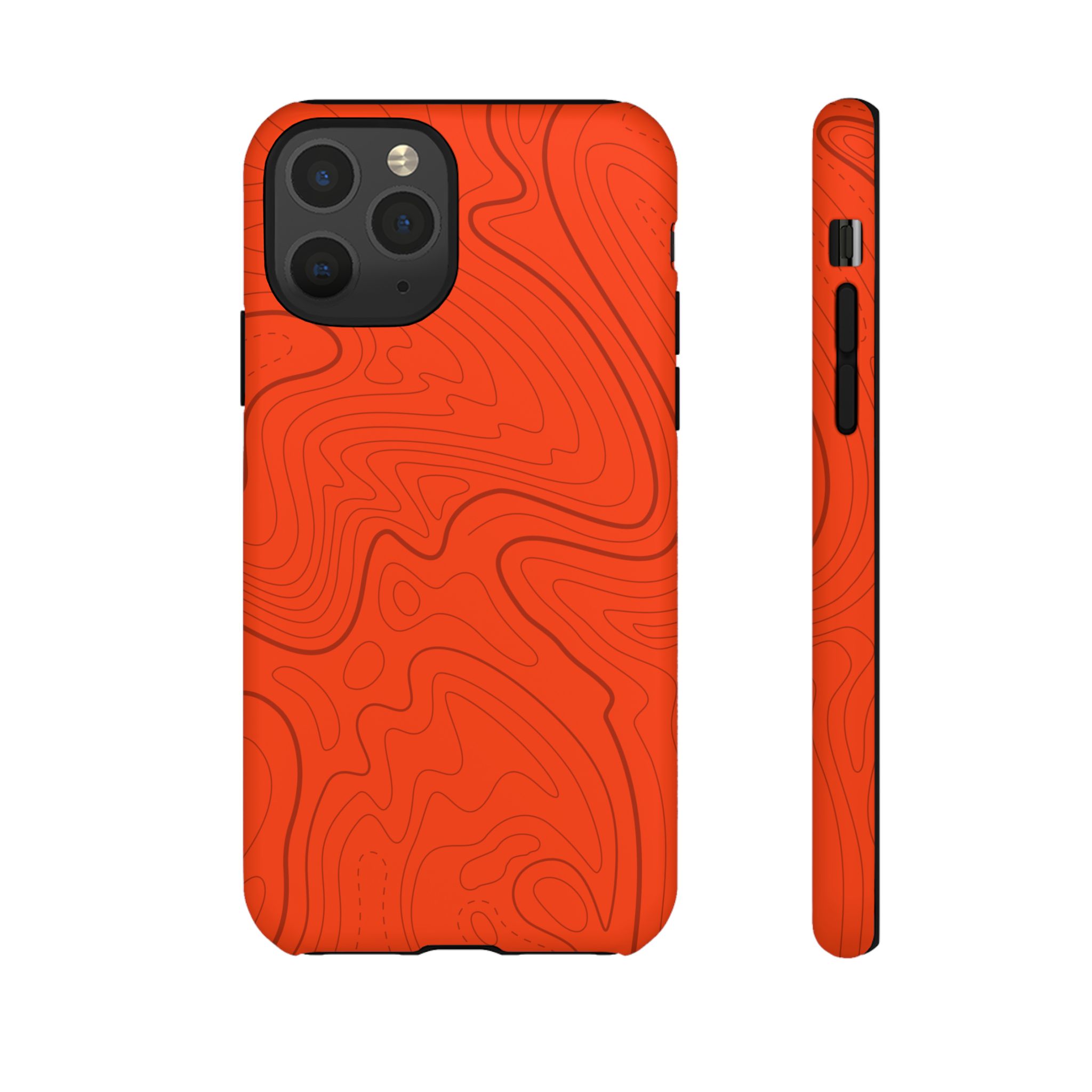 Hunter Orange Topo Phone Case - Gorilla Dirt Hunter Orange Topo Phone Case - Image 4