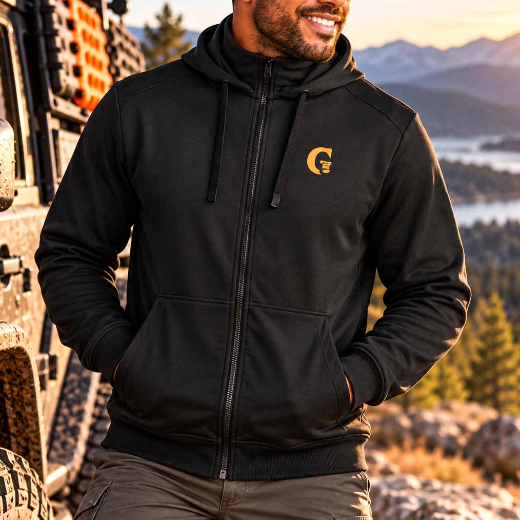 Minimalist G Logo Hooded Jacket - Gorilla Dirt Minimalist G Logo Hooded Jacket