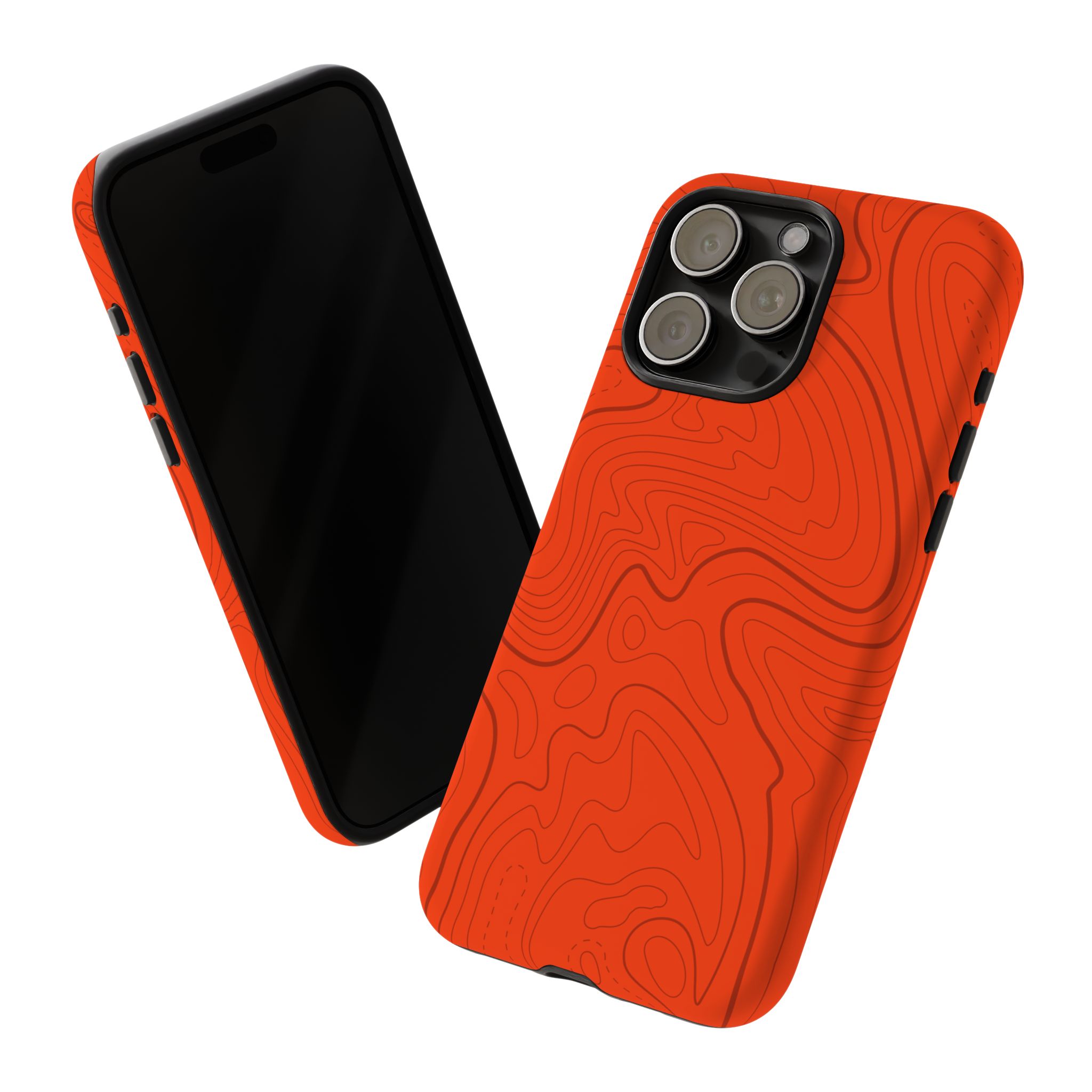 Hunter Orange Topo Phone Case - Gorilla Dirt Hunter Orange Topo Phone Case - Image 64