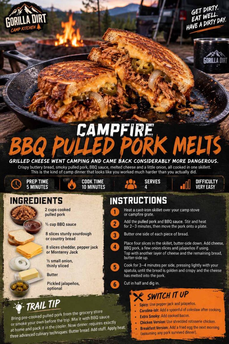 Campfire BBQ Pulled Pork Melts 🔥🥪