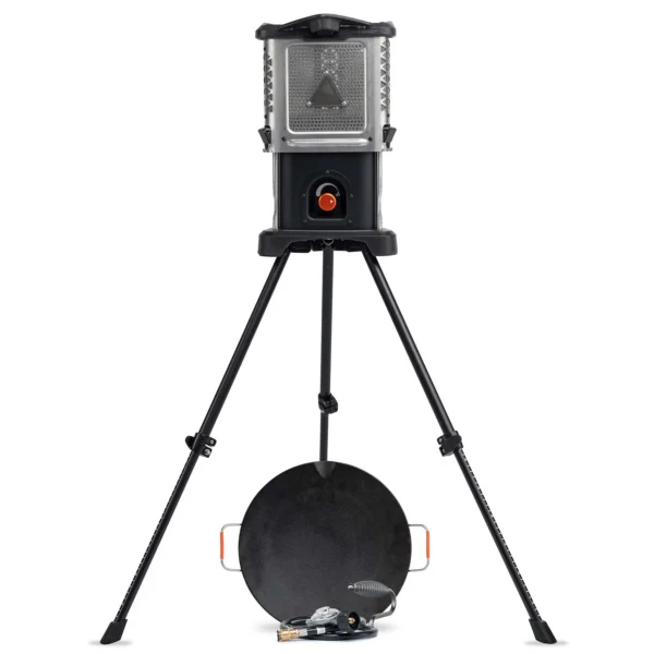 Ignik Skullet Deluxe – 2‑in‑1 Propane Patio Heater & Camp Stove with Cast‑Iron Skillet and Legs
