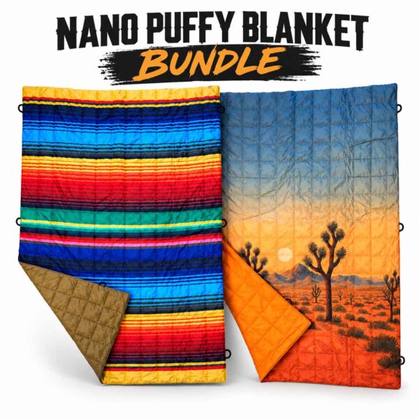 Nano Puffy Two‑Pack – Joshua + El Jefe Blankets