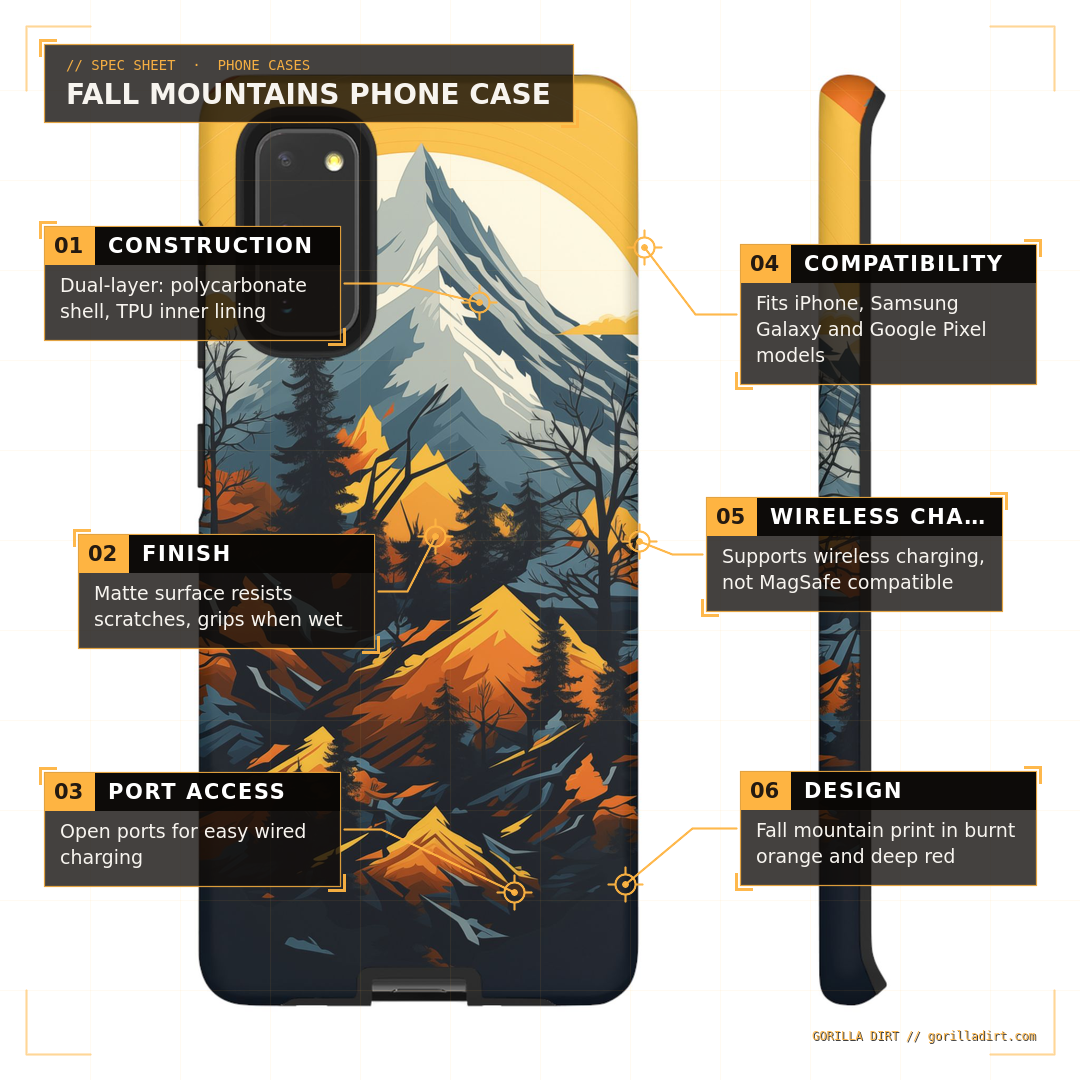Fall Mountains Phone Case - Gorilla Dirt Fall Mountains Phone Case - Image 2